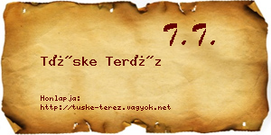 Tüske Teréz névjegykártya